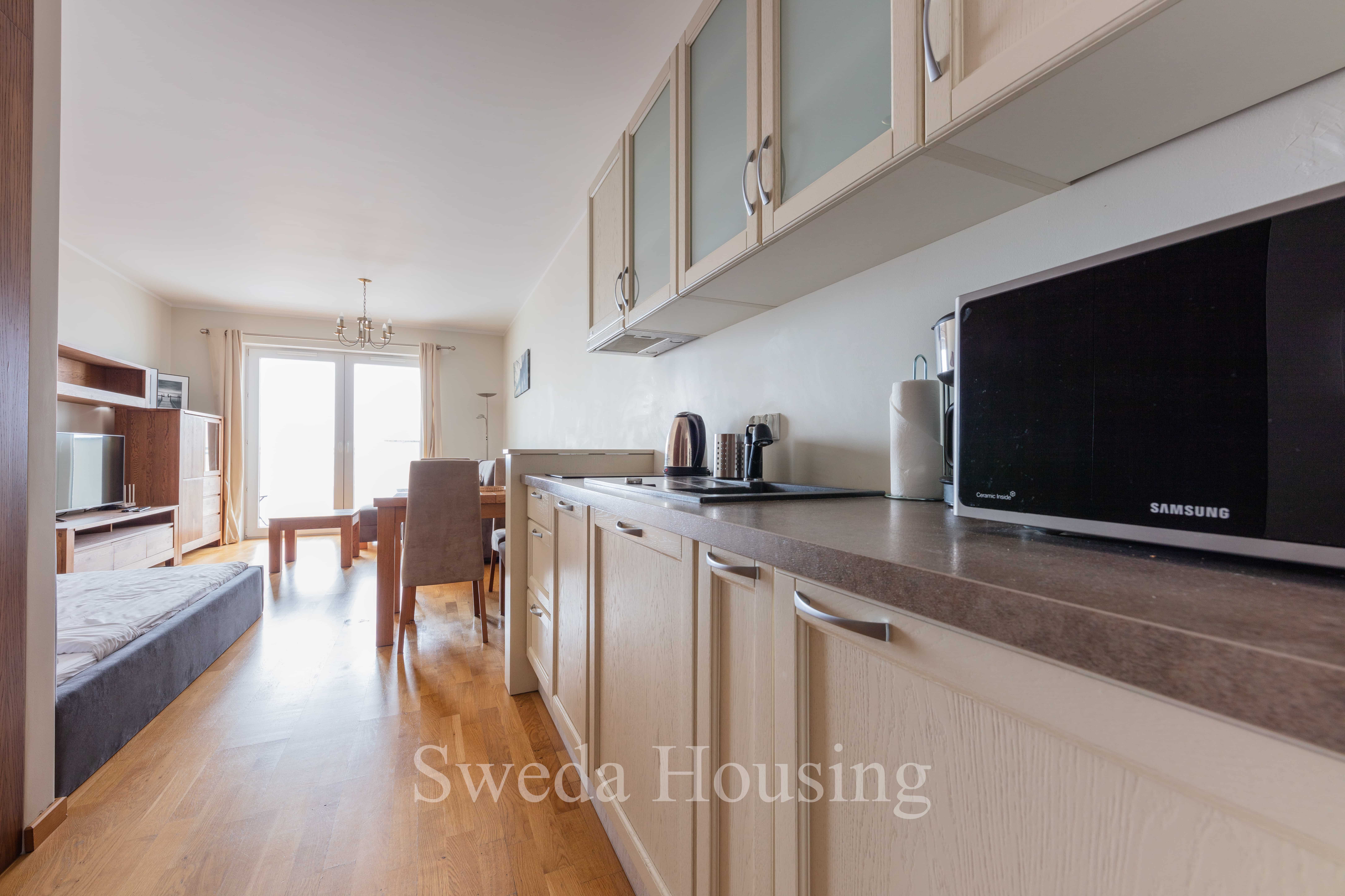 A studio apartment in Przymorze immediately