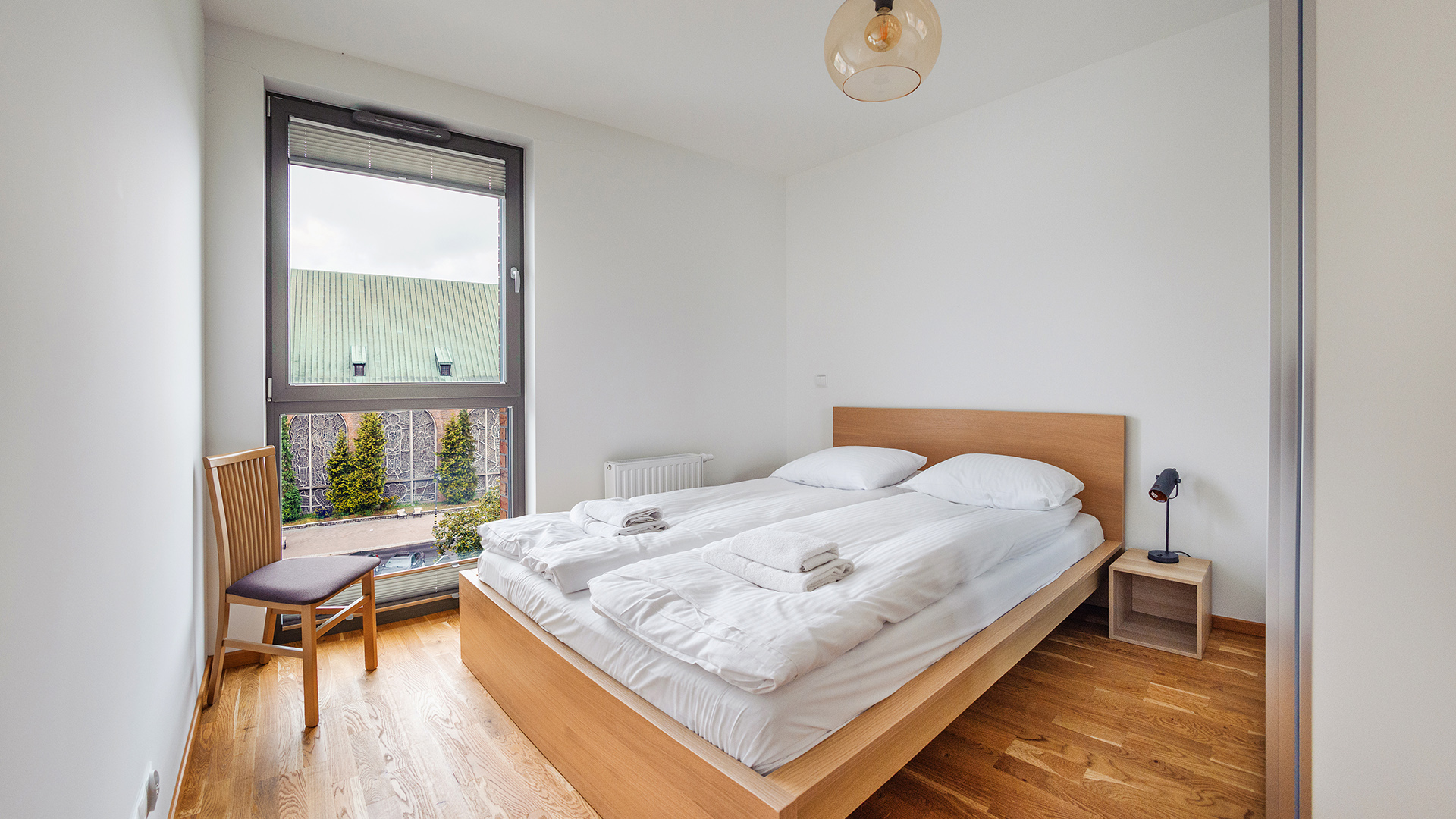Appartement deux chambres, Gdańsk, Długie Ogrody 18/50 – à 7 minutes à pied de la Vieille Ville, dans un immeuble avec terrasse sur le toit.
