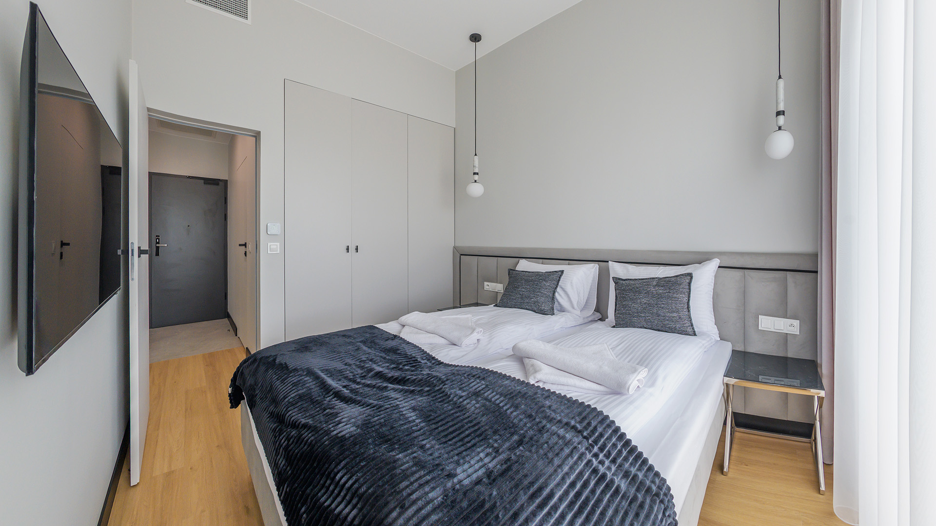 Appartamento con una camera da letto, Kapitańska 2/114 - 5 min dalla spiaggia locale, con vista lago