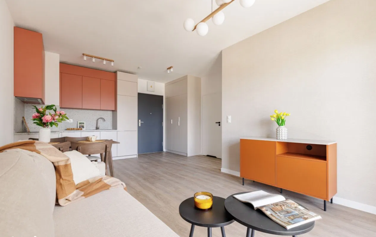 MODERN NEW 2-room apartment WITH BALCONY IN WOLA DISTRICT (no deposit)