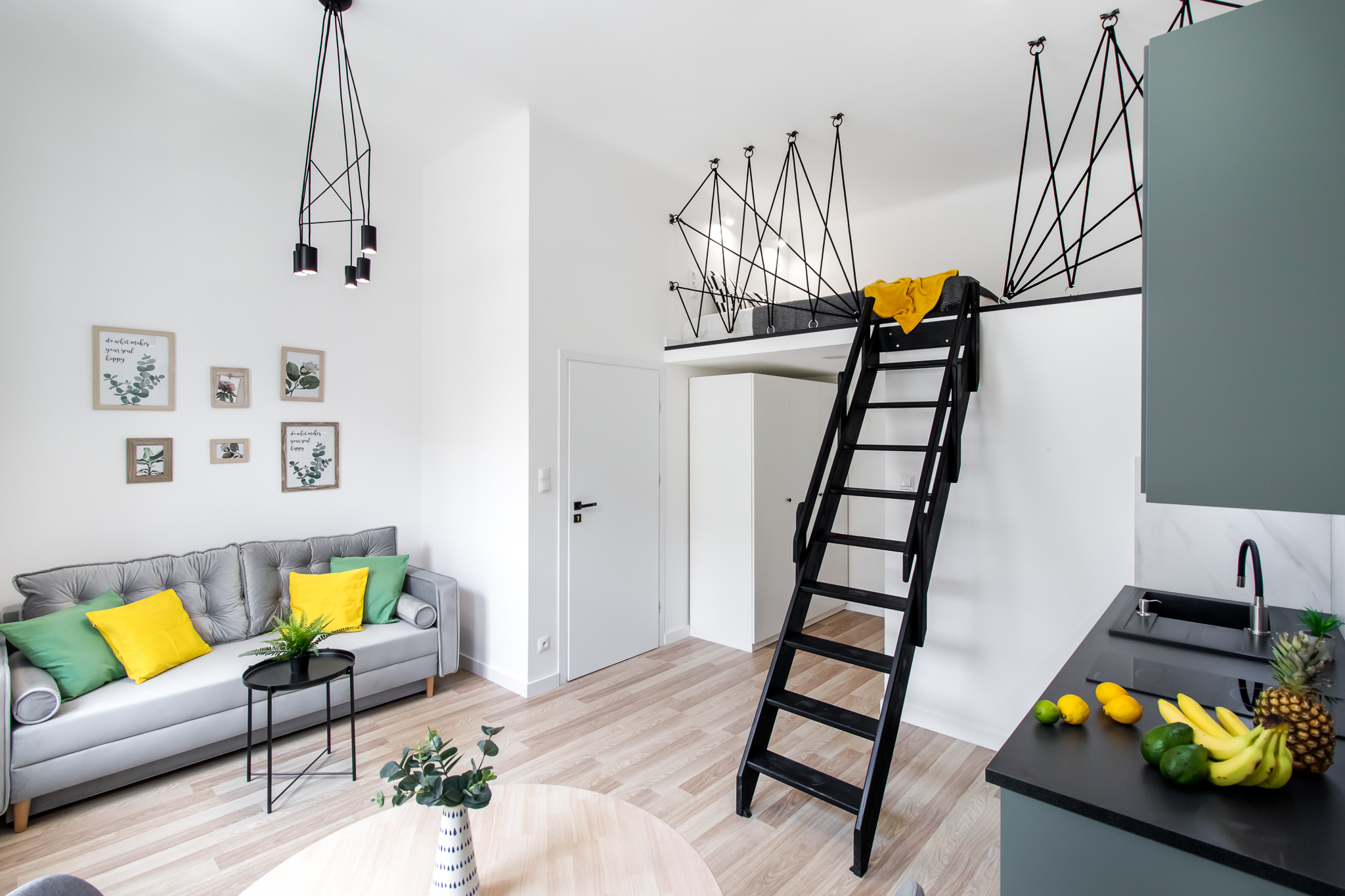 MODERN studio apartment with entresol with real bed. Lwowska Street, CITY CENTER / ERASMUS WELCOME